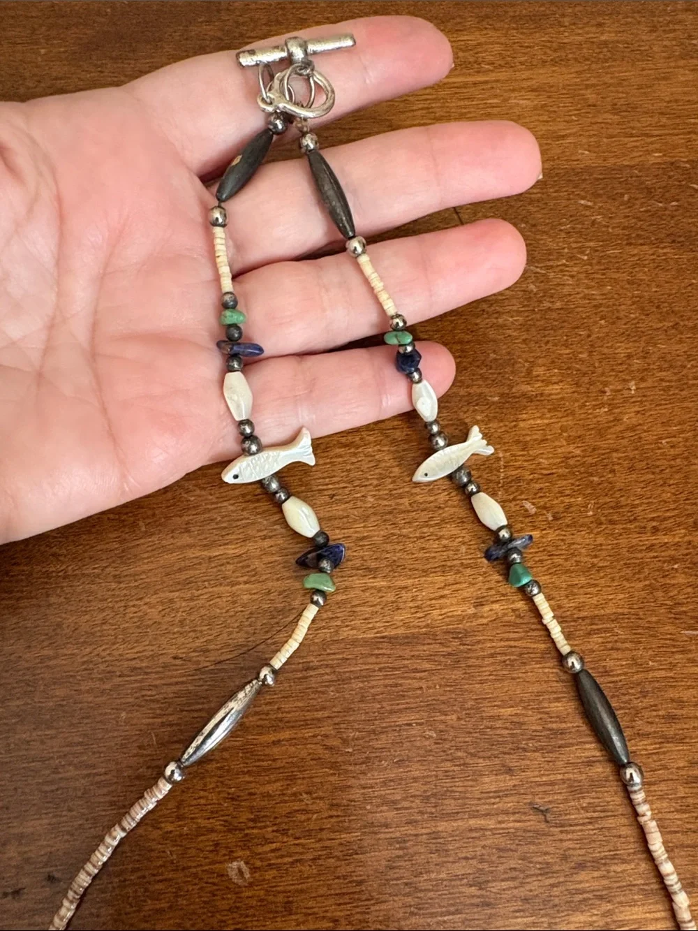 Handcrafted Fish Heishi beads  in Natural Stones